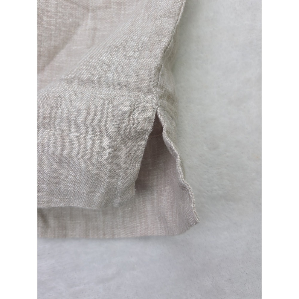 QUINCE 100% European Linen Short Sleeve Shirt FLAX Beige Size Small Quiet Luxury - Picture 5 of 8